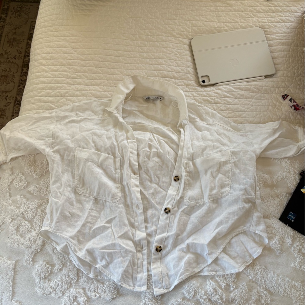 Linen button up shirt